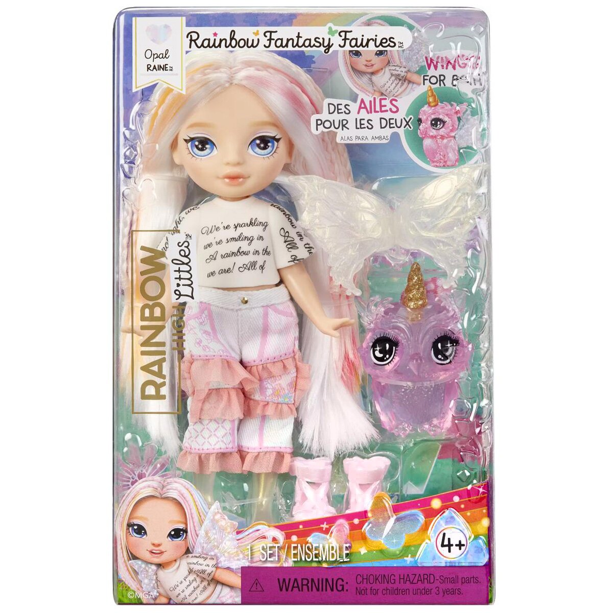 Rainbow High Papusa Littles Rainbow Fantasy Fairies Opal 543442EUC