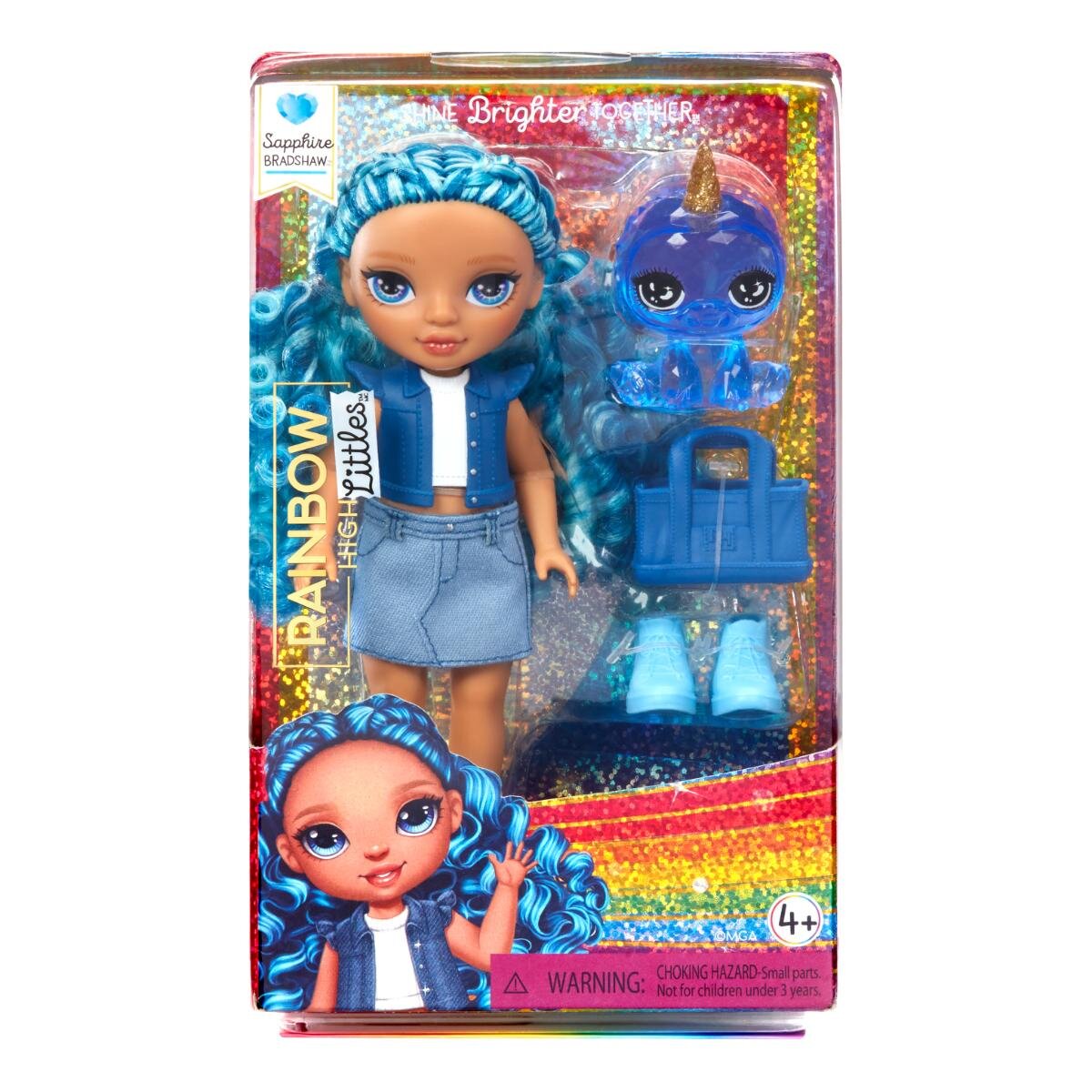 Rainbow High Papusa Littles Sapphire Bradshaw Blue 531197EUC