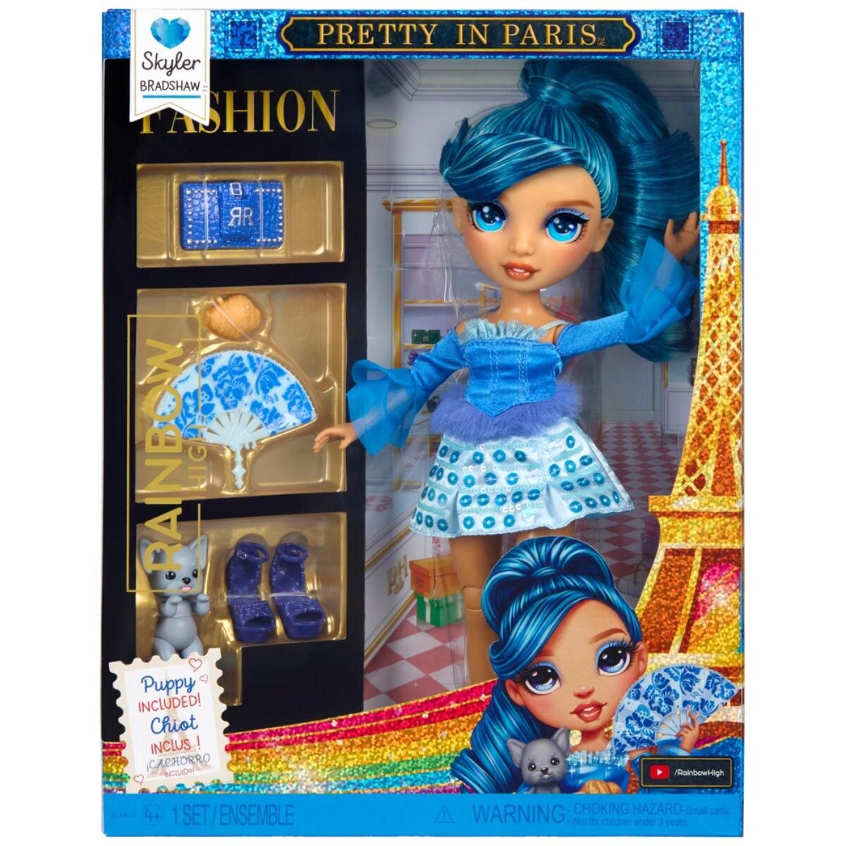 Rainbow High Papusa Pretty in Paris Fashion Skyler 248866EUC
