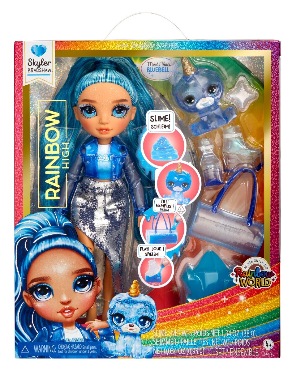 Rainbow High Papusa Sparkle Slime Skyler Blue 120216EU