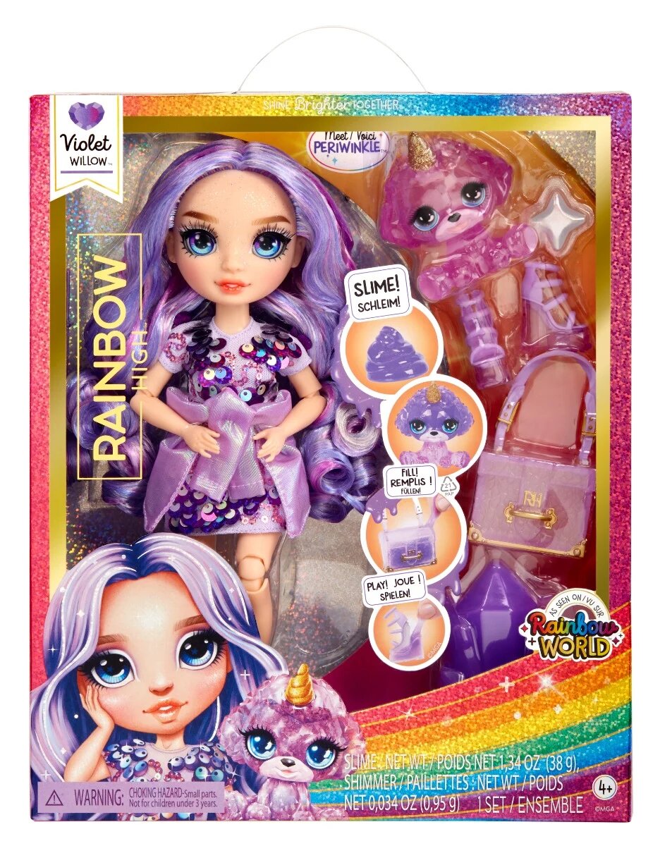 Rainbow High Papusa Sparkle Slime Violet Willow 120223EU