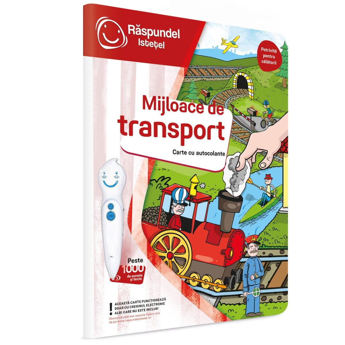 Raspundel Istetel Carte interactiva cu autocolante Mijloace de transport