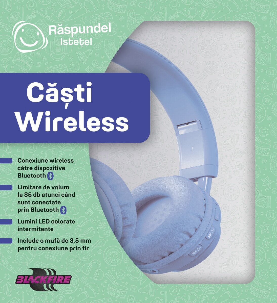 Raspundel Istetel Casti wireless Albastru