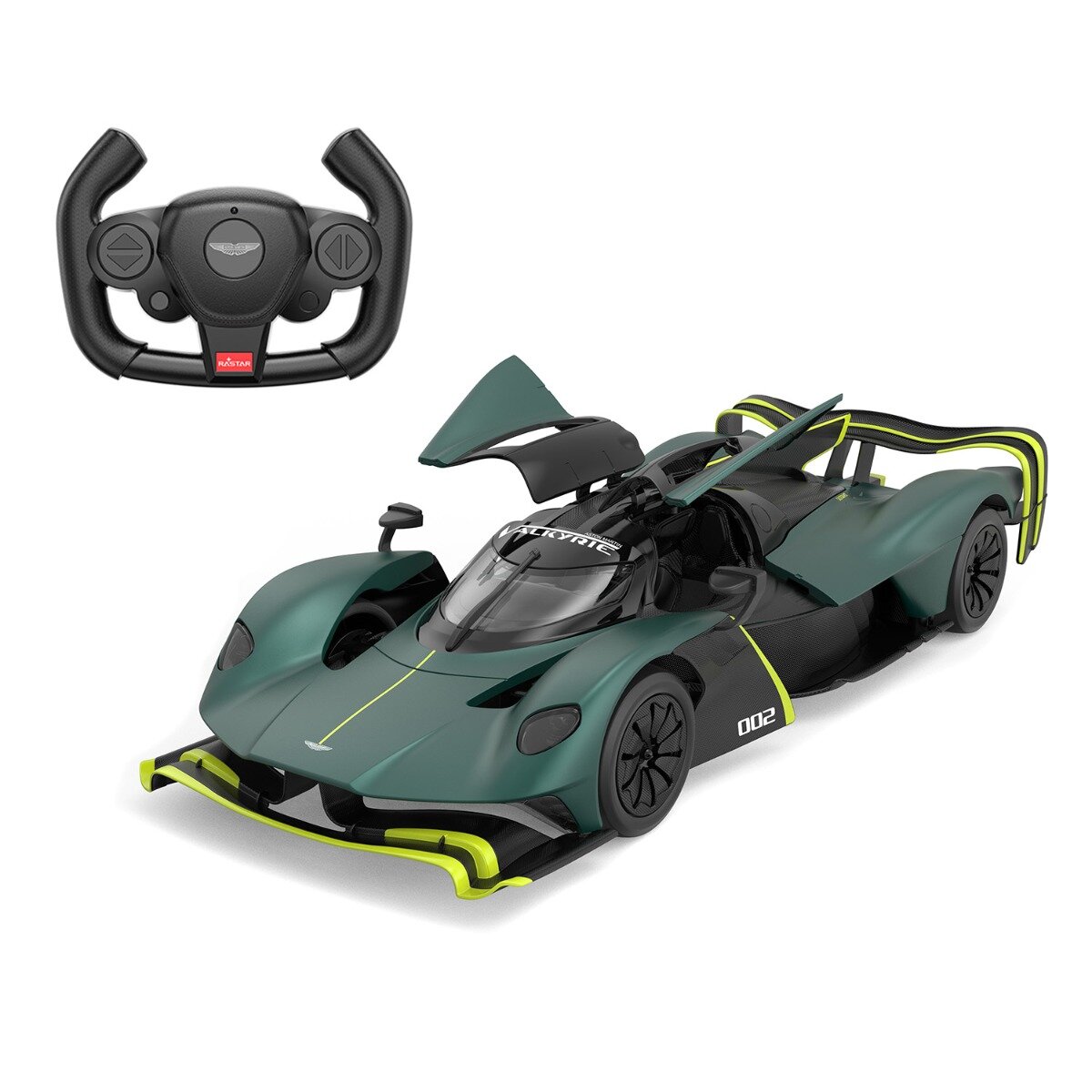 Rastar Masina cu telecomanda Aston Martin Valkyrie Amr Pro Verde inchis 1:14