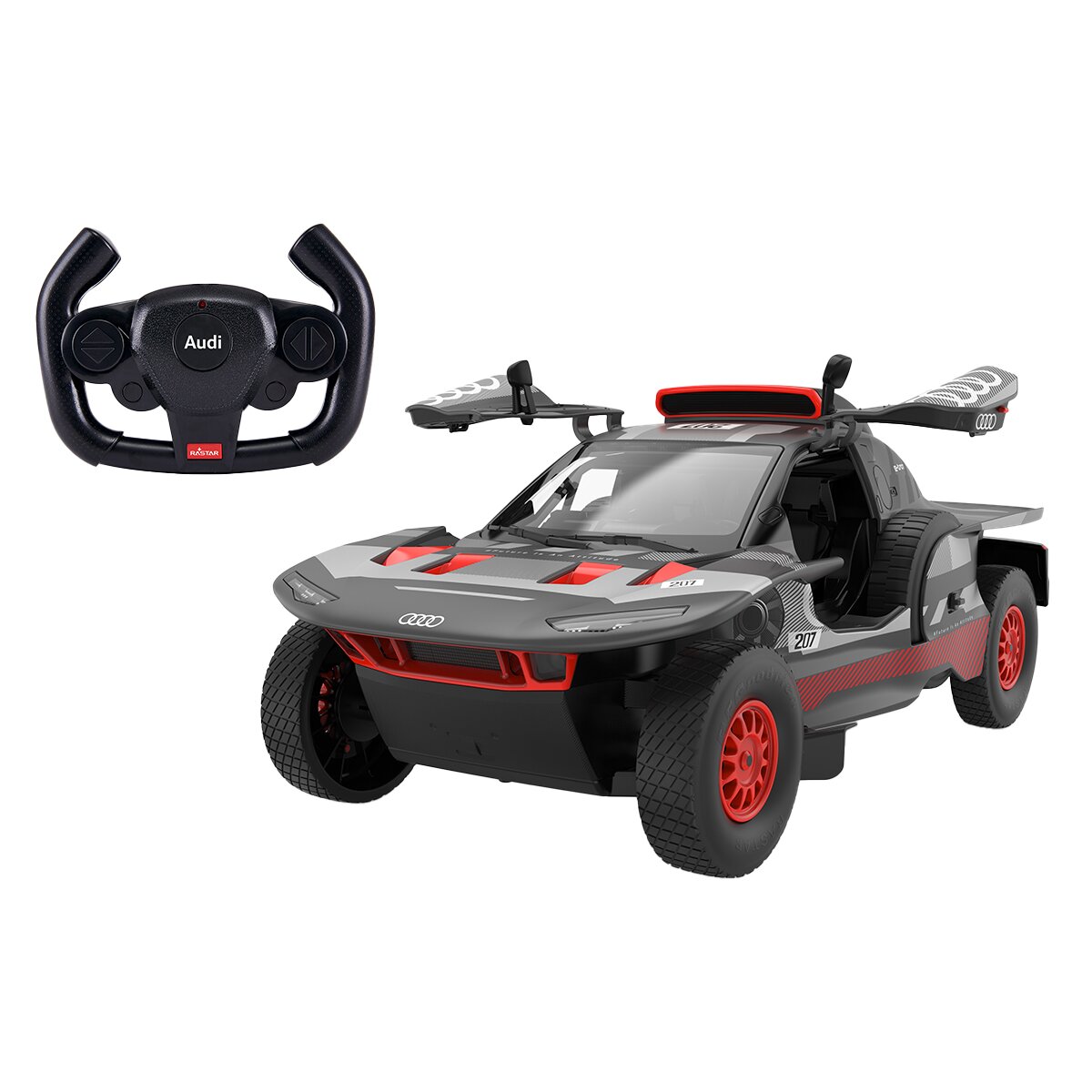 Rastar Masinuta cu telecomanda Audi RS Q E-Tron 1:14 Gri