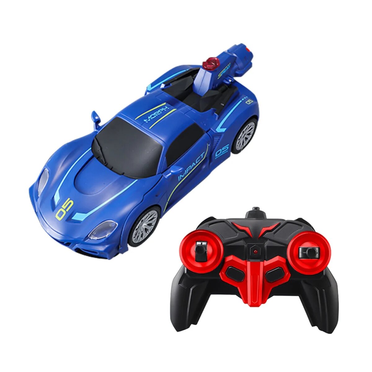 Revolt Masinuta transformabila cu telecomanda Robot Racer Albastru