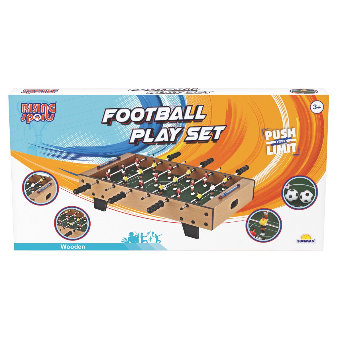 Rising Sports Masa de fotbal din lemn 70 cm
