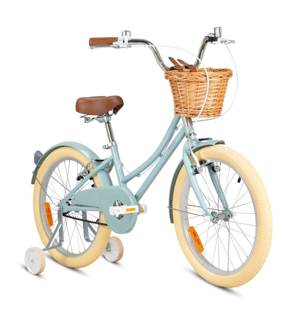 Rizz Jr Bicicleta cu roti ajutatoare si cos 20 inch Gri