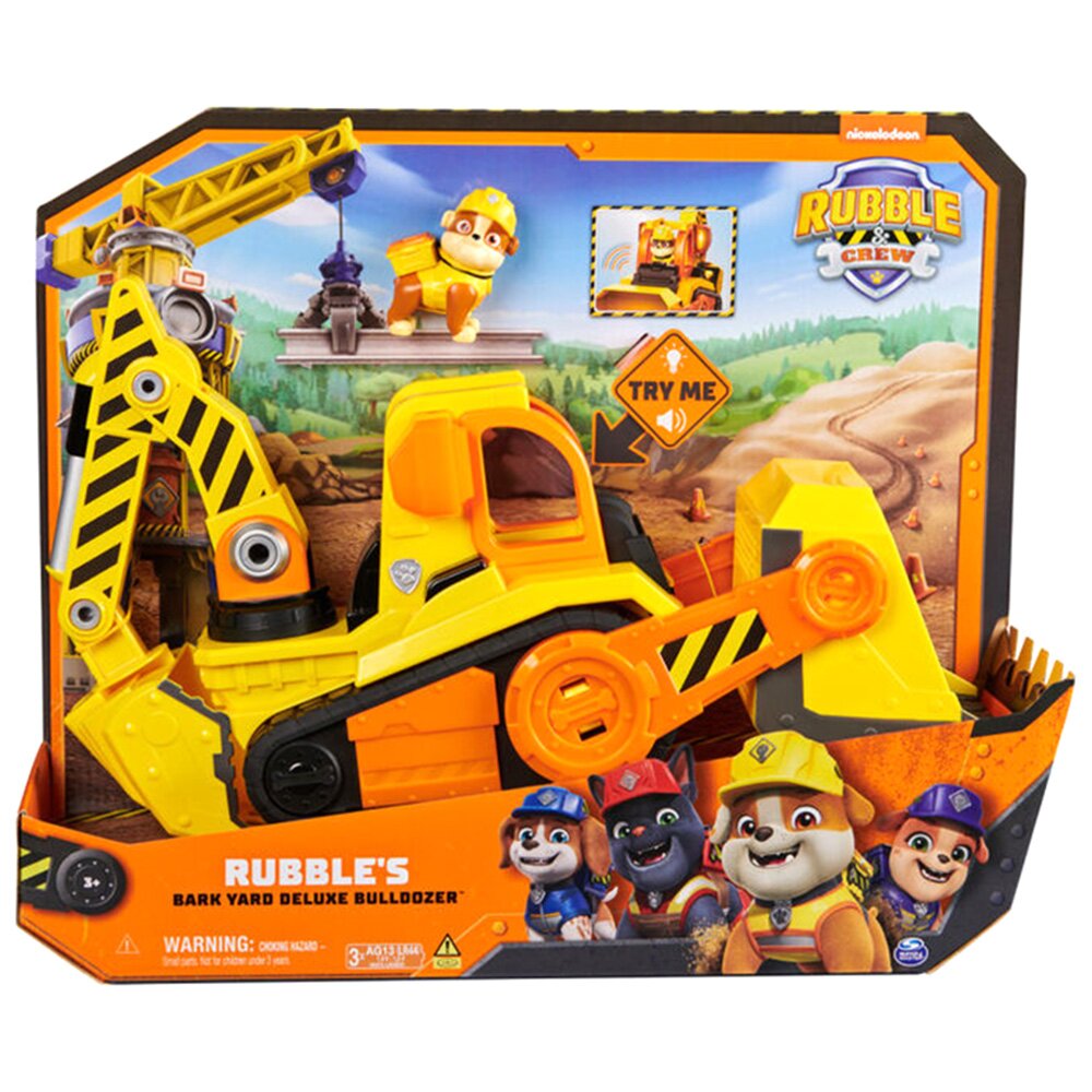 Rubble&Crew Set vehicul cu figurina Rubble & Crew Rubbles Bark Yard Deluxe Bulldozer 6068074