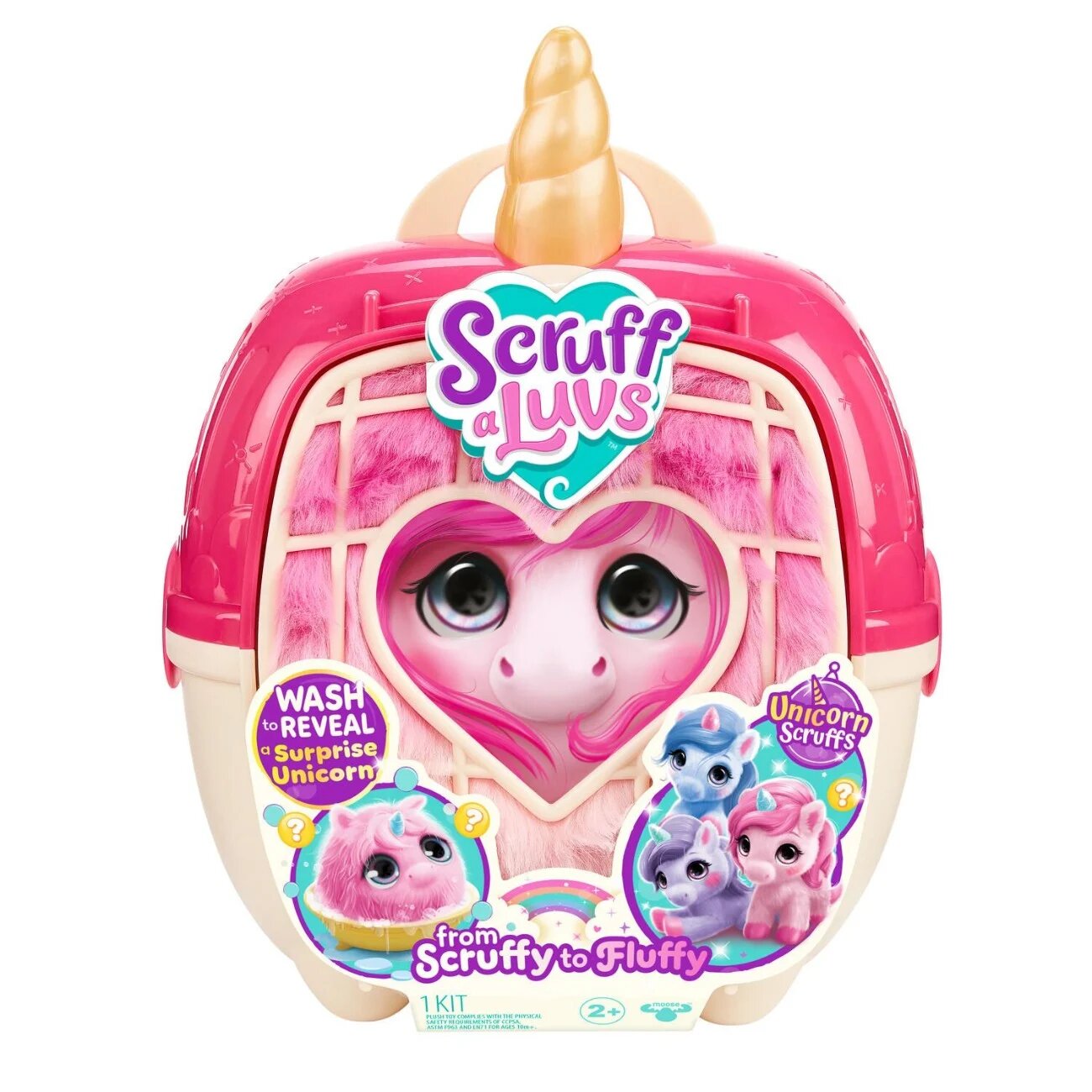 Scruff a Luvs Set de joaca cu 2 jucarii de plus surpriza Unicorn S3