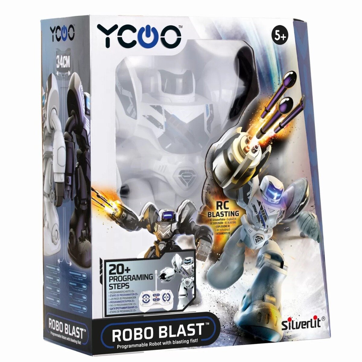 Silverlit Robot interactiv Ycoo Robo Blast Alb