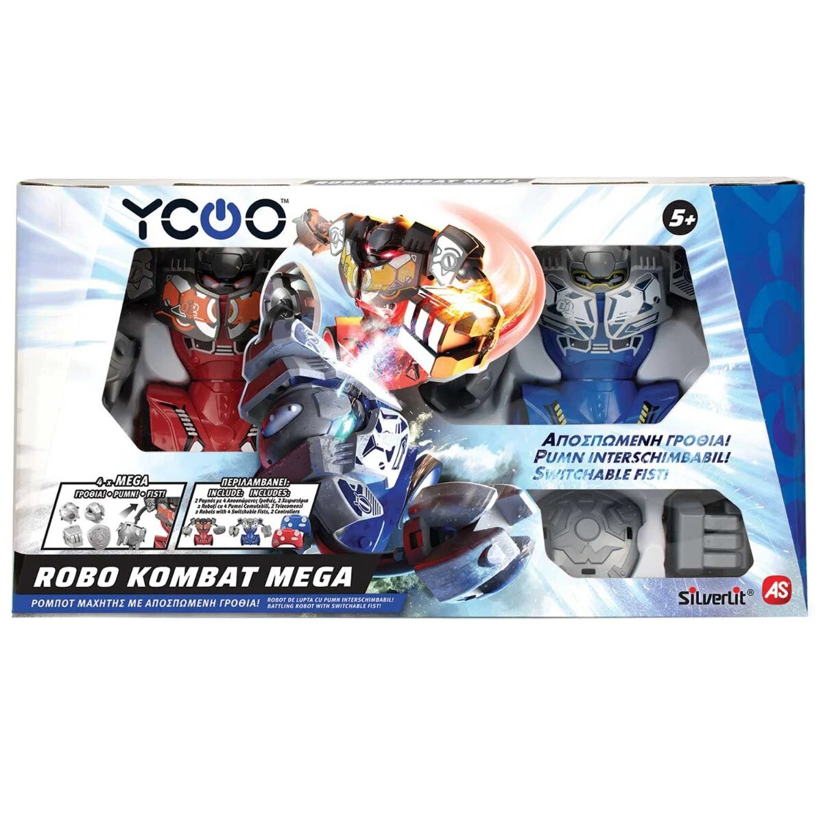 Silverlit Set 2 roboti luptatori cu telecomanda Ycoo Kombat Mega
