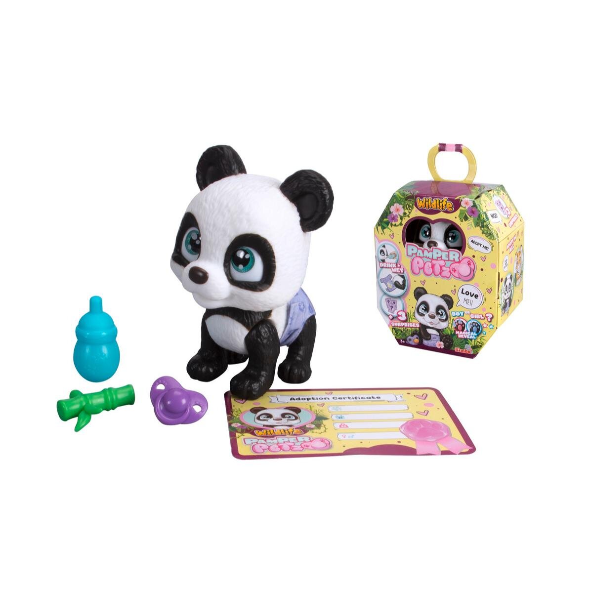 Simba Panda cu accesorii Wildlife Pamper Petz