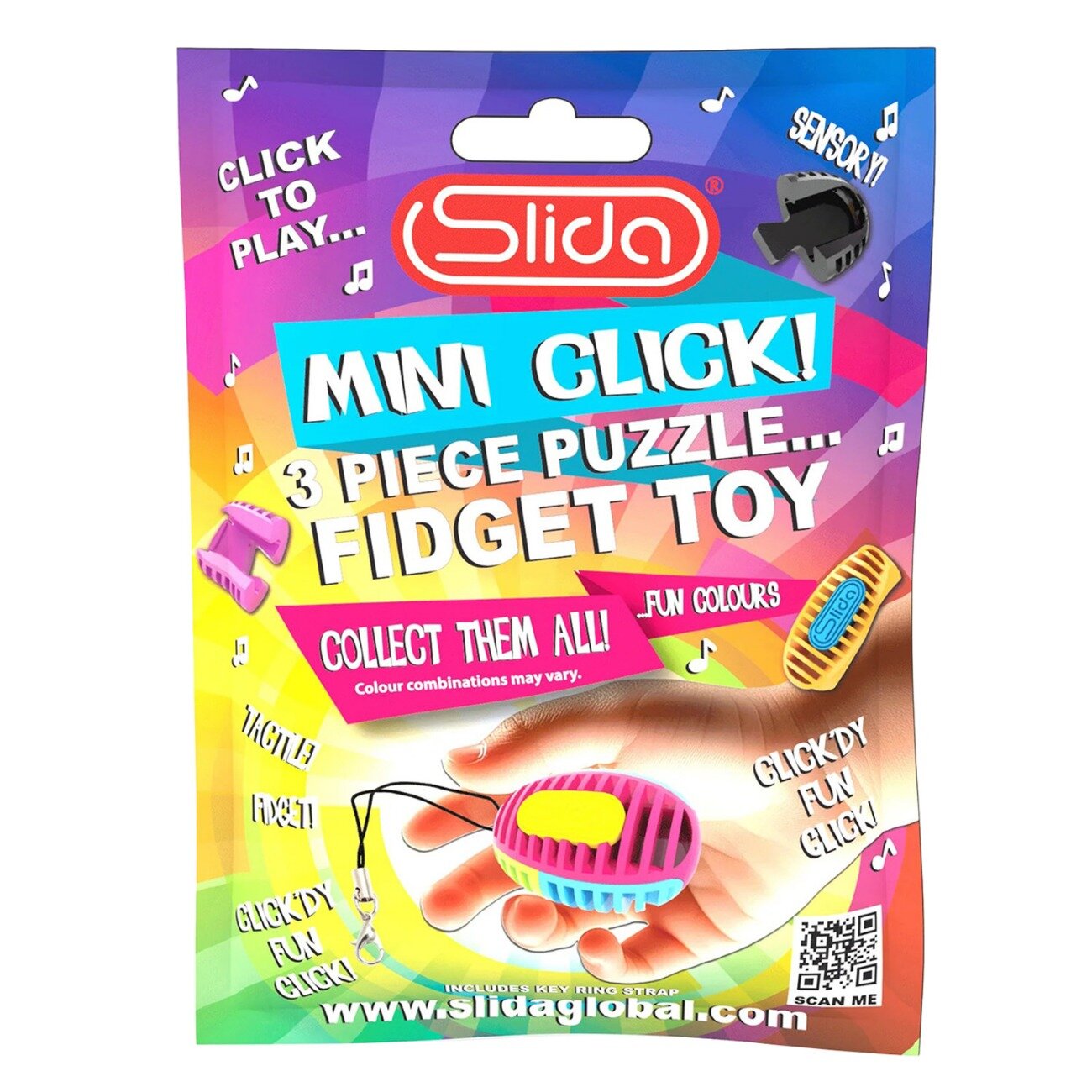 Slida Mini Click Puzzle Fidget Toy 3 piese