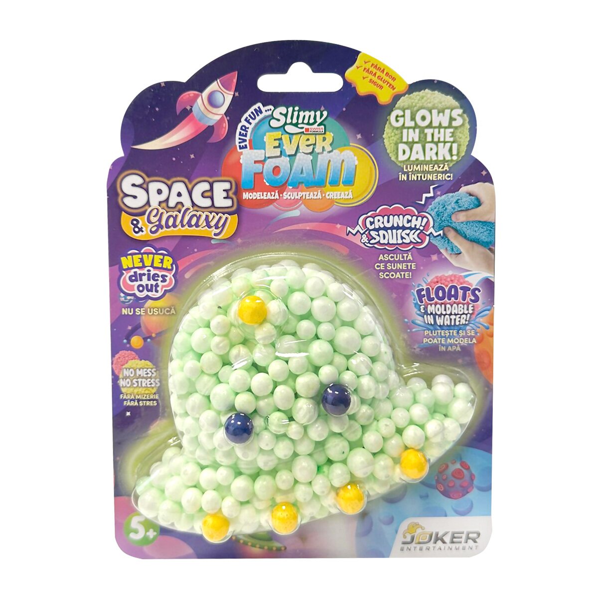 Slimy Slime fosforescent Space and Galaxy Glows in the Dark