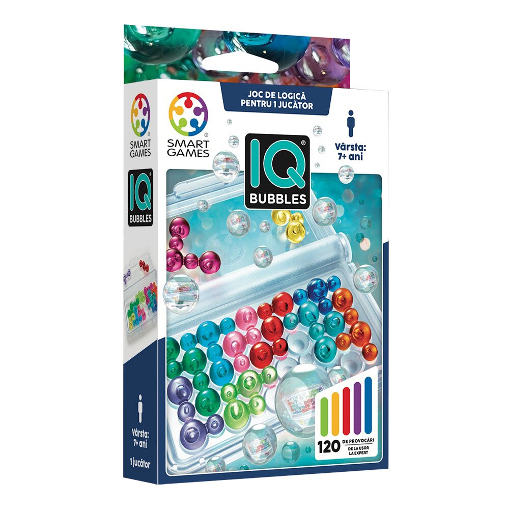 Smart Games Joc de logica cu 120 de provocari IQ Bubbles