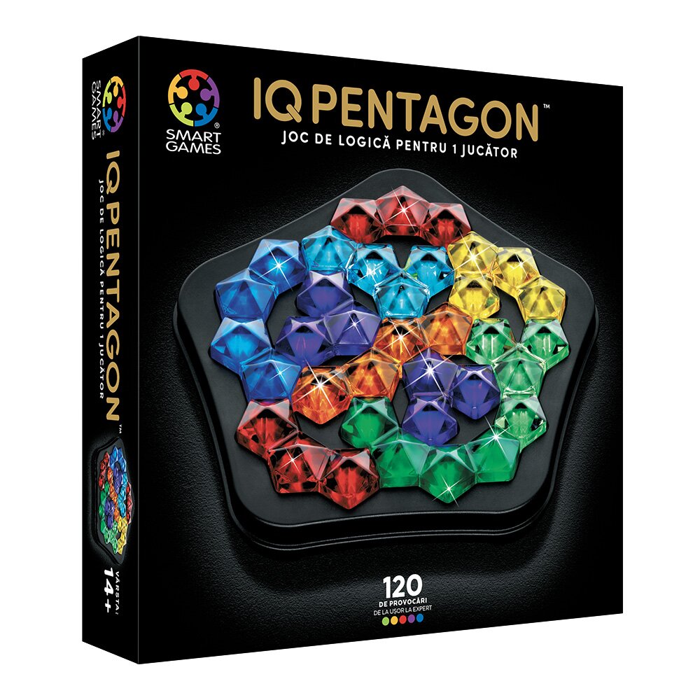 Smart Games Joc de logica cu 120 de provocari IQ Deluxe Pentagon