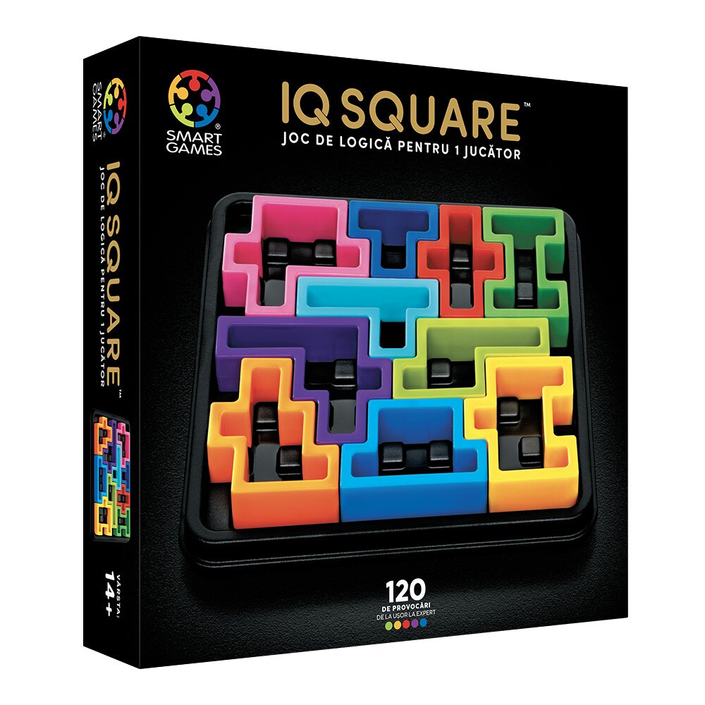 Smart Games Joc de logica cu 120 de provocari IQ Deluxe Square