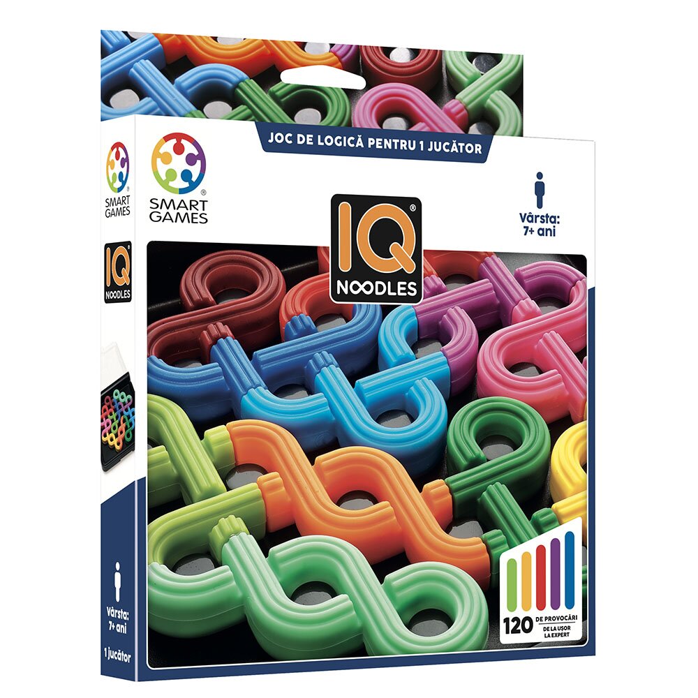 Smart Games Joc de logica cu 120 de provocari IQ Noodles