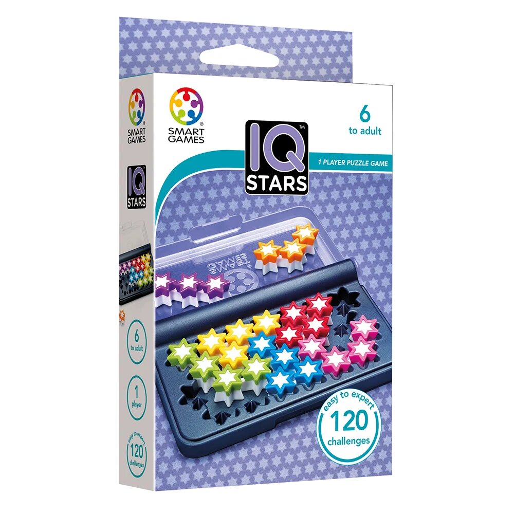 Smart Games Joc de logica cu 120 de provocari IQ Stars