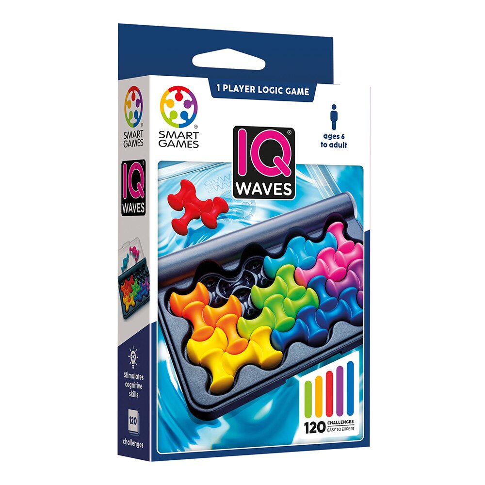 Smart Games Joc de logica cu 120 de provocari IQ Waves