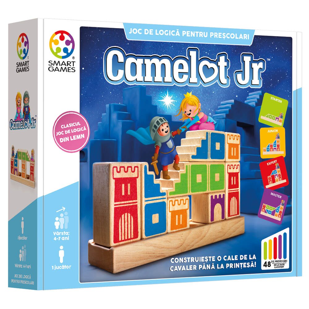Smart Games Joc de logica cu 48 de provocari Camelot Jr.