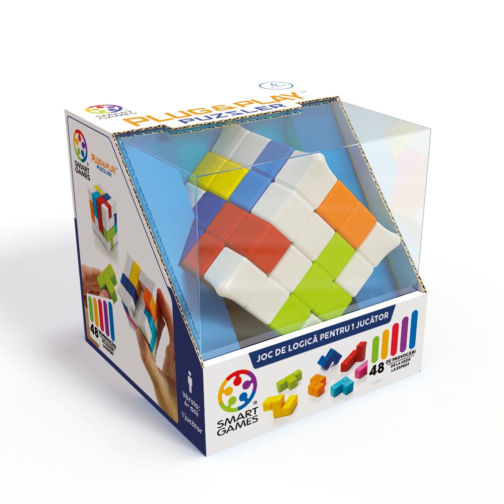 Smart Games Joc de logica cu 48 de provocari Plug and Play Puzzler