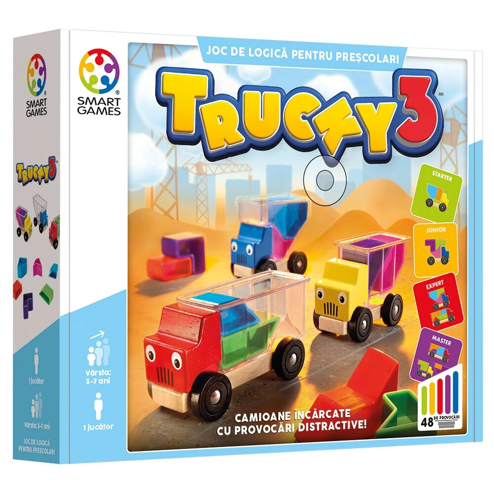 Smart Games Joc de logica cu 48 de provocari Trucky 3