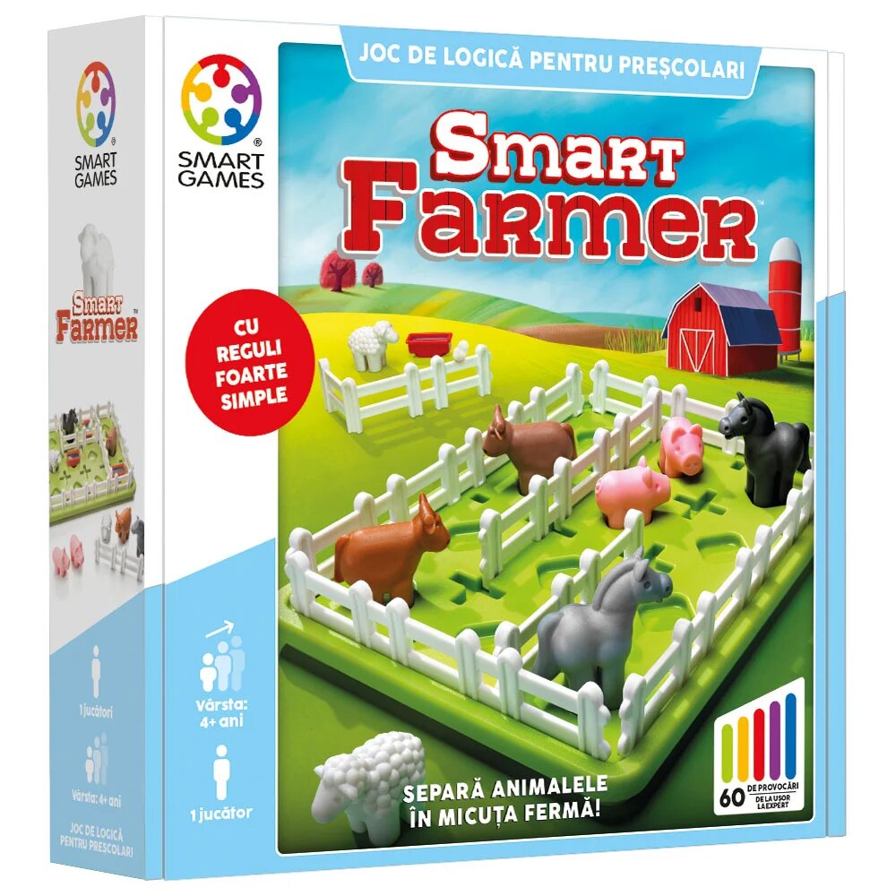 Smart Games Joc de logica cu 60 de provocari Smart Farmer
