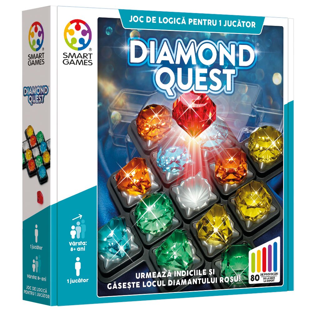 Smart Games Joc de logica cu 80 de provocari Diamond Quest