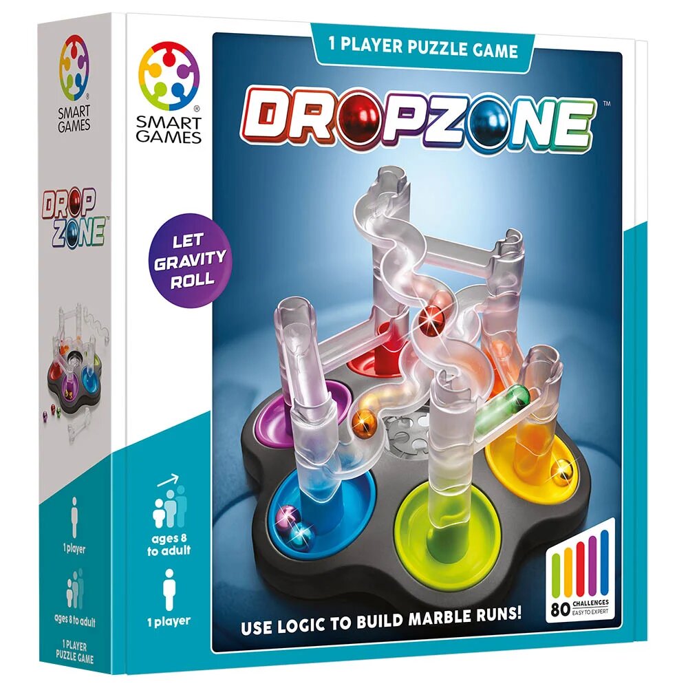 Smart Games Joc de logica cu 80 de provocari Dropzone