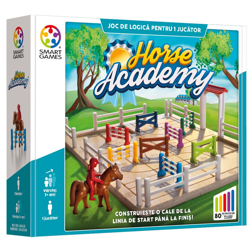 Smart Games Joc de logica cu 80 de provocari Horse Academy