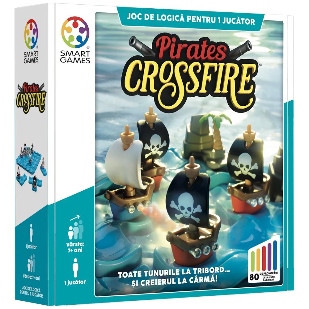 Smart Games Joc de logica cu 80 de provocari Pirates Crossfire