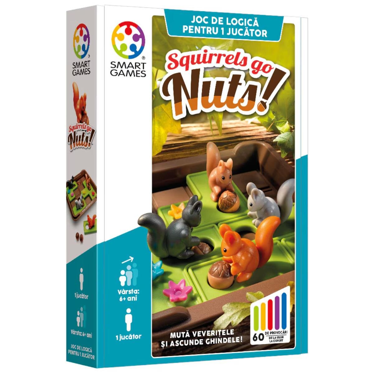 Smart Games Joc de logica cu 80 de provocari Squirrels Go Nuts