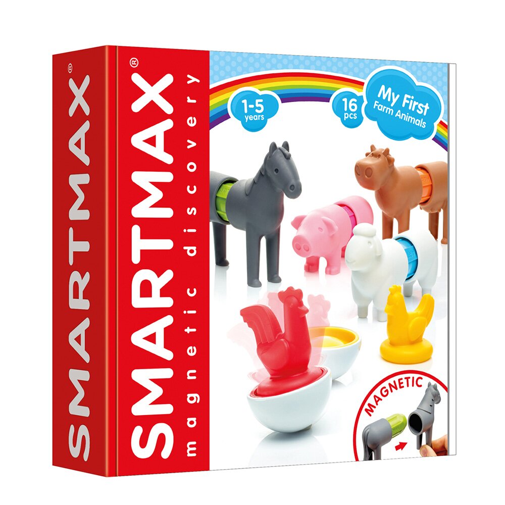 Smart Max Joc magnetic Primele mele animale de ferma 16 piese