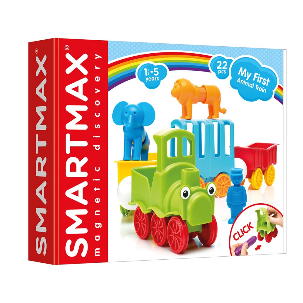 Smart Max Joc magnetic Primul meu tren de animale 22 piese