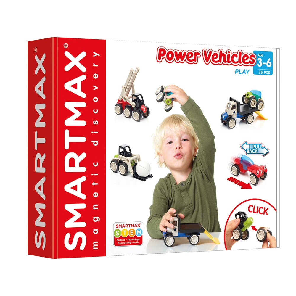 Smart Max Joc magnetic Vehicule cu motor 25 piese