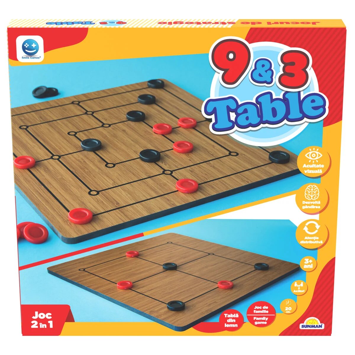 Smile Games Joc de strategie 9 si 3 table
