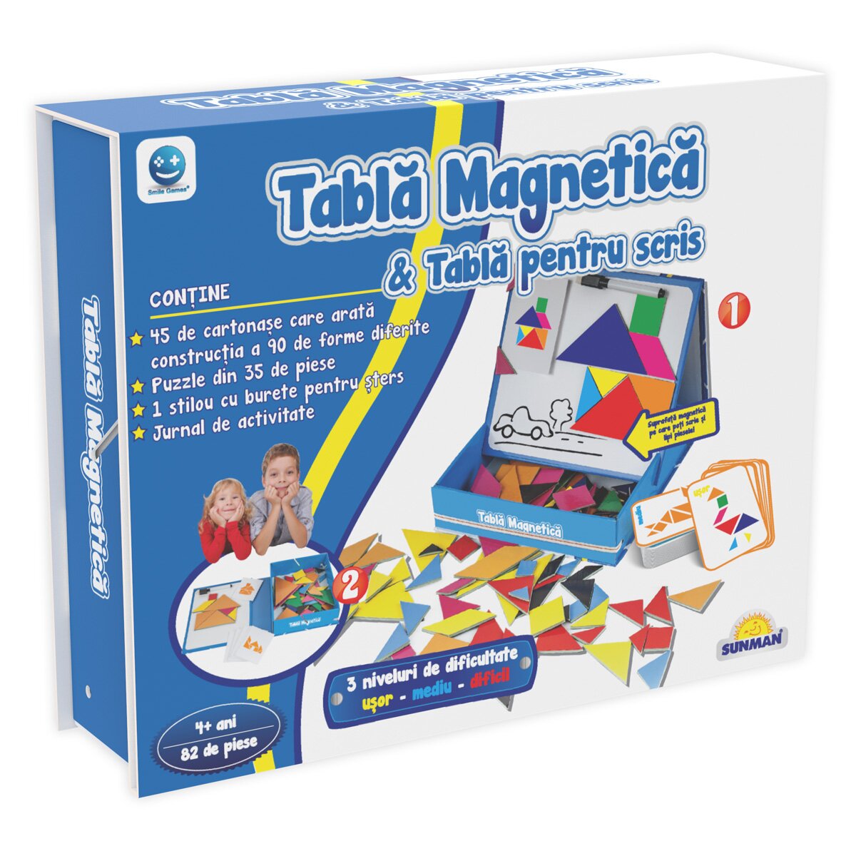 Smile Games Joc educativ Tableta magnetica 82 piese