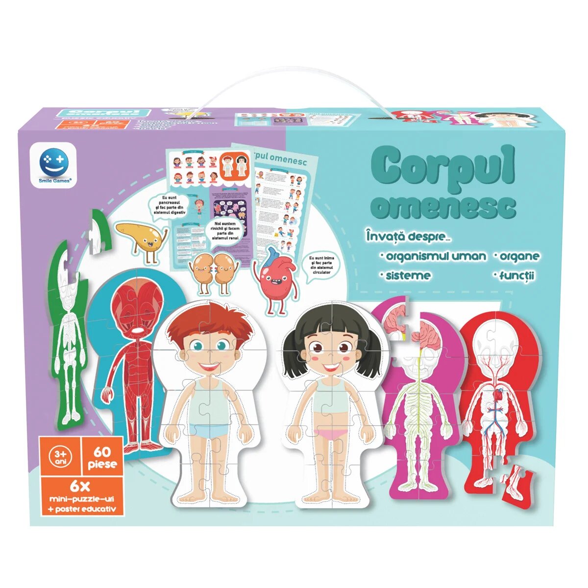 Smile Games Puzzle educativ Corpul omenesc 60 piese