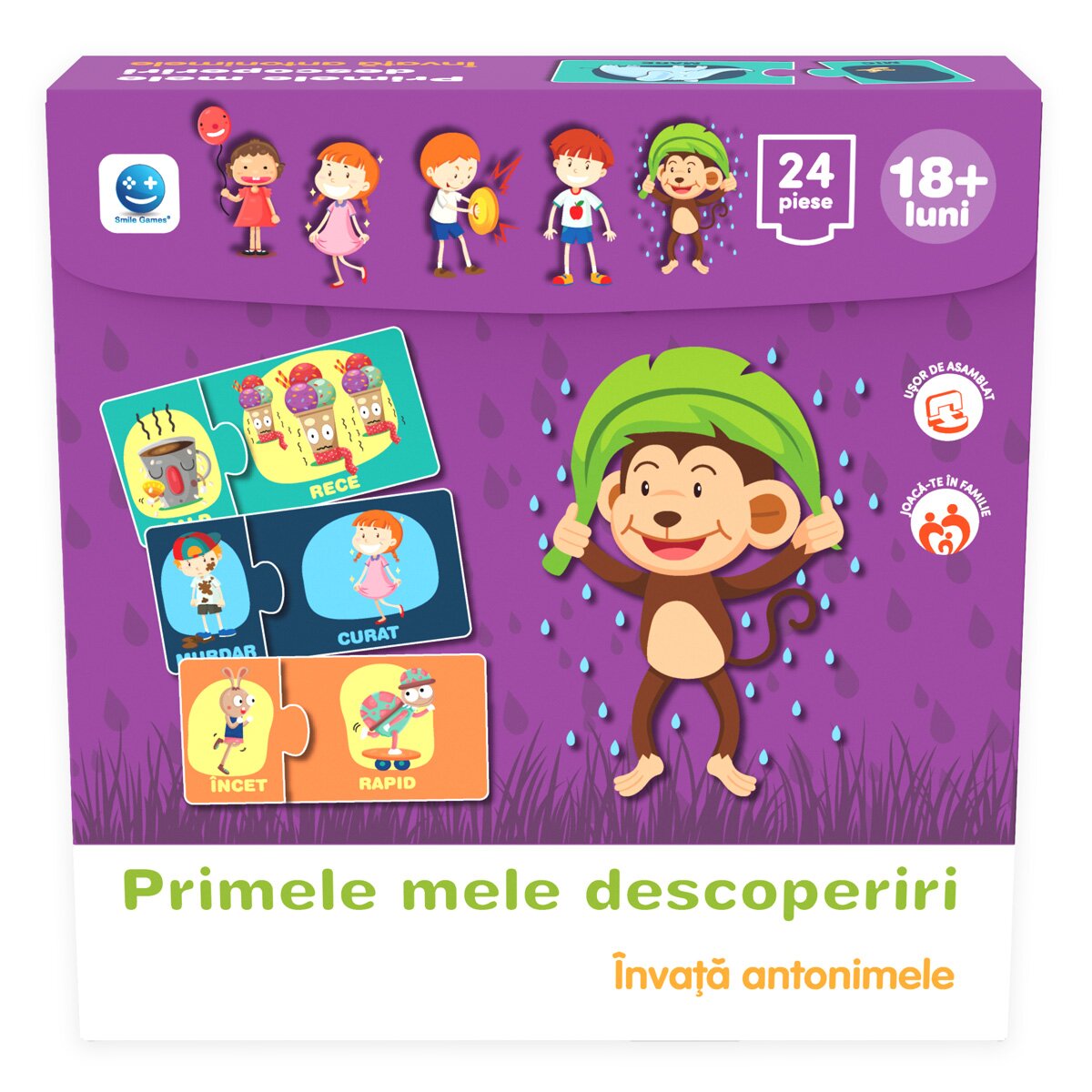 Smile Games Puzzle Primele mele descoperiri Invata antonimele 24 piese