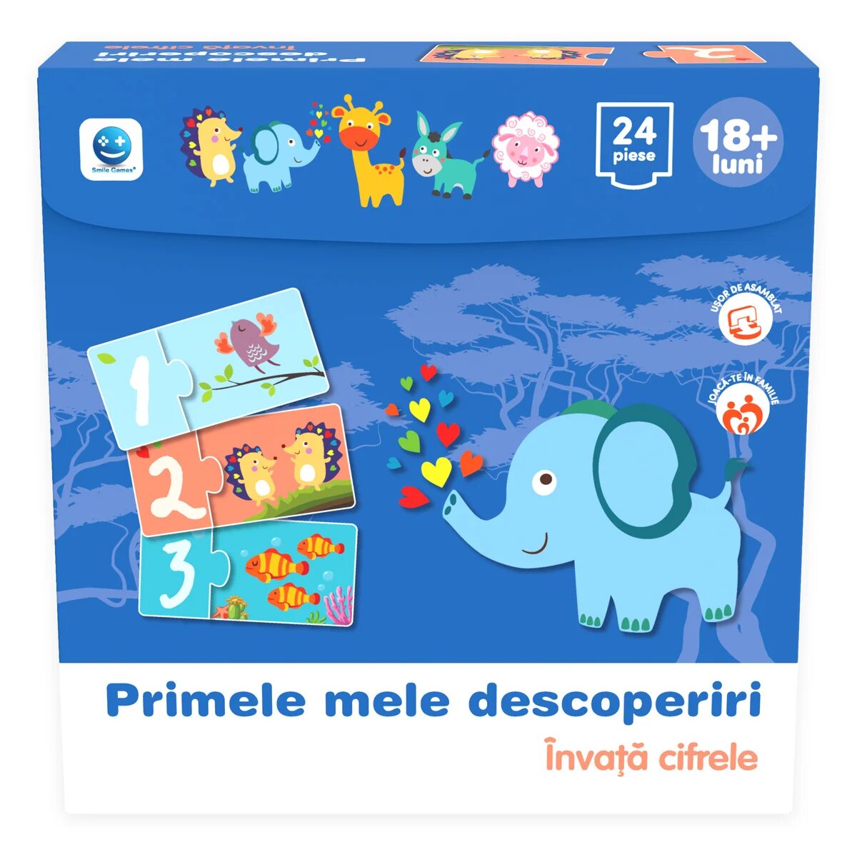 Smile Games Puzzle Primele mele descoperiri Invata cifrele 24 piese
