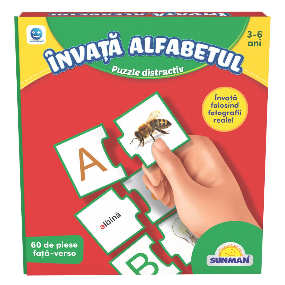 Smile Games Puzzle Sa invatam alfabetul 60 piese