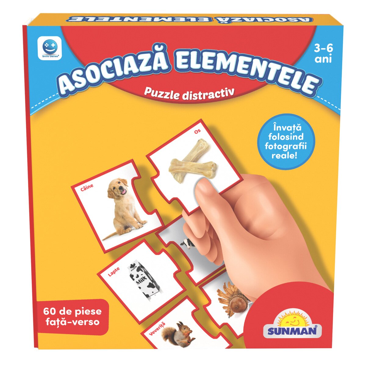 Smile Games Puzzle Sa invatam asocierea elementelor 60 piese