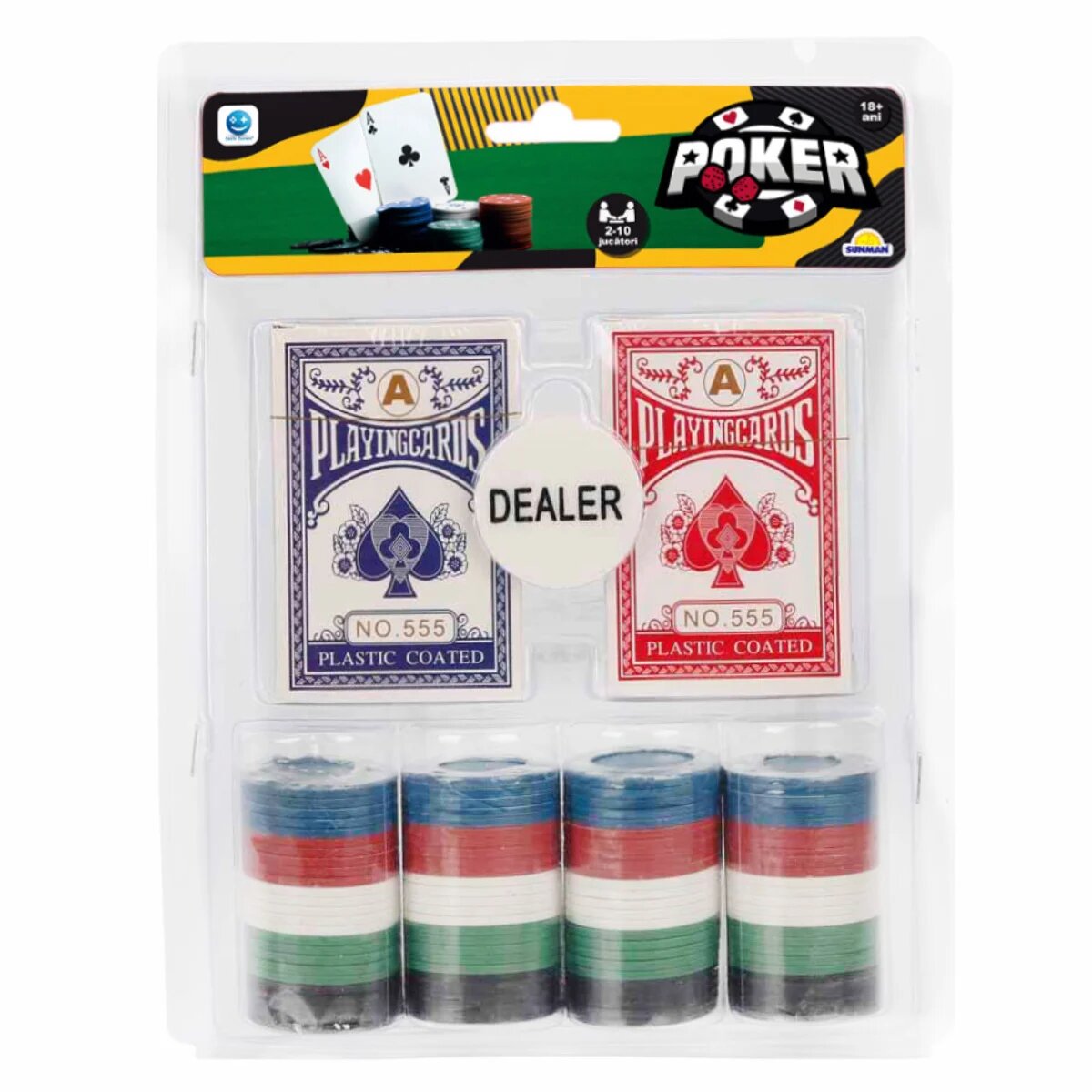 Smile Games Set Poker 100 jetoane si 2 pachete de carti