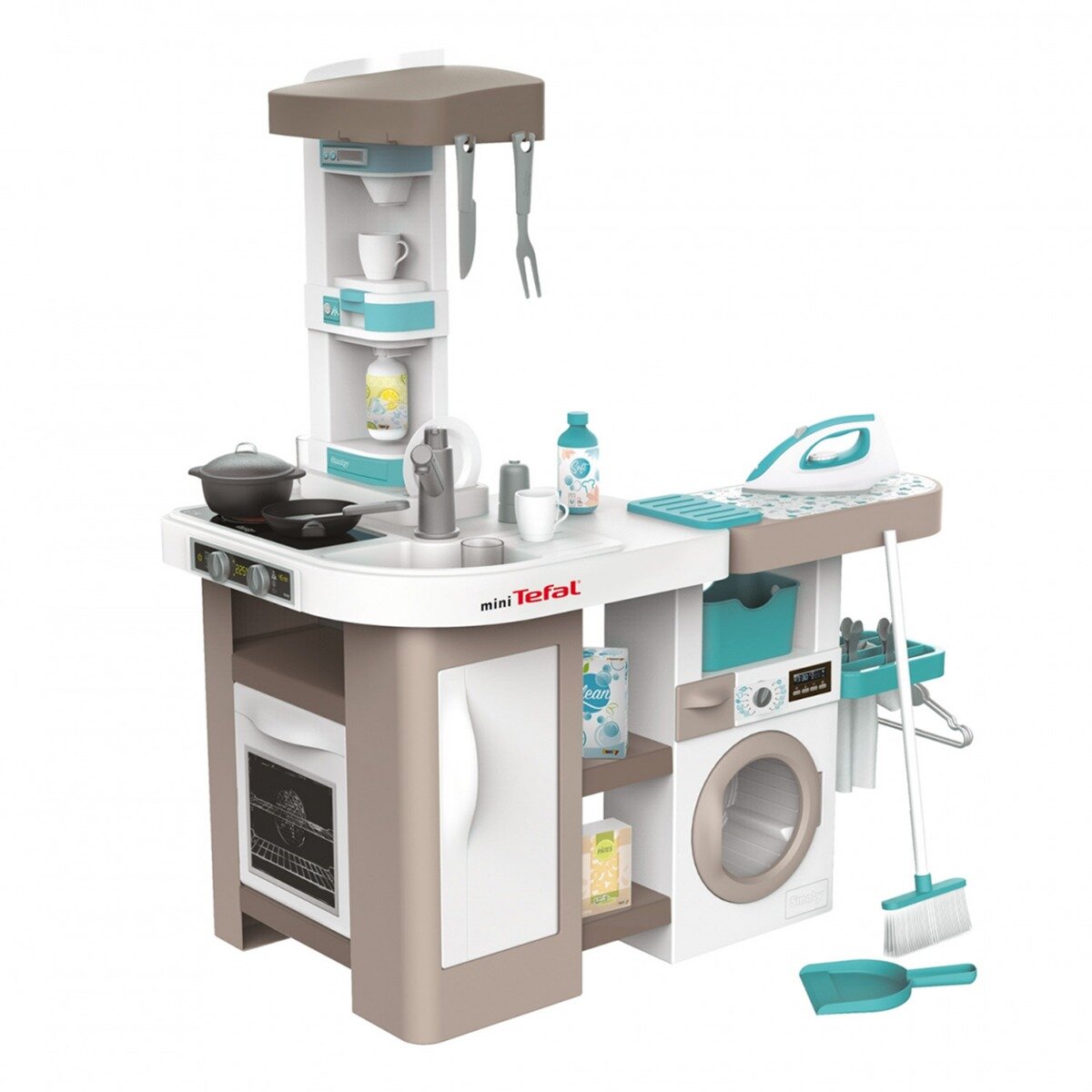 SMOBY Set bucatarie cu accesorii Cleaning Mini Tefal 36 accesorii