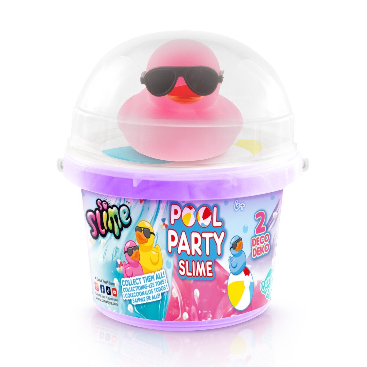 So Slime DIY Set de joaca cu slime Duck Pool Party Roz