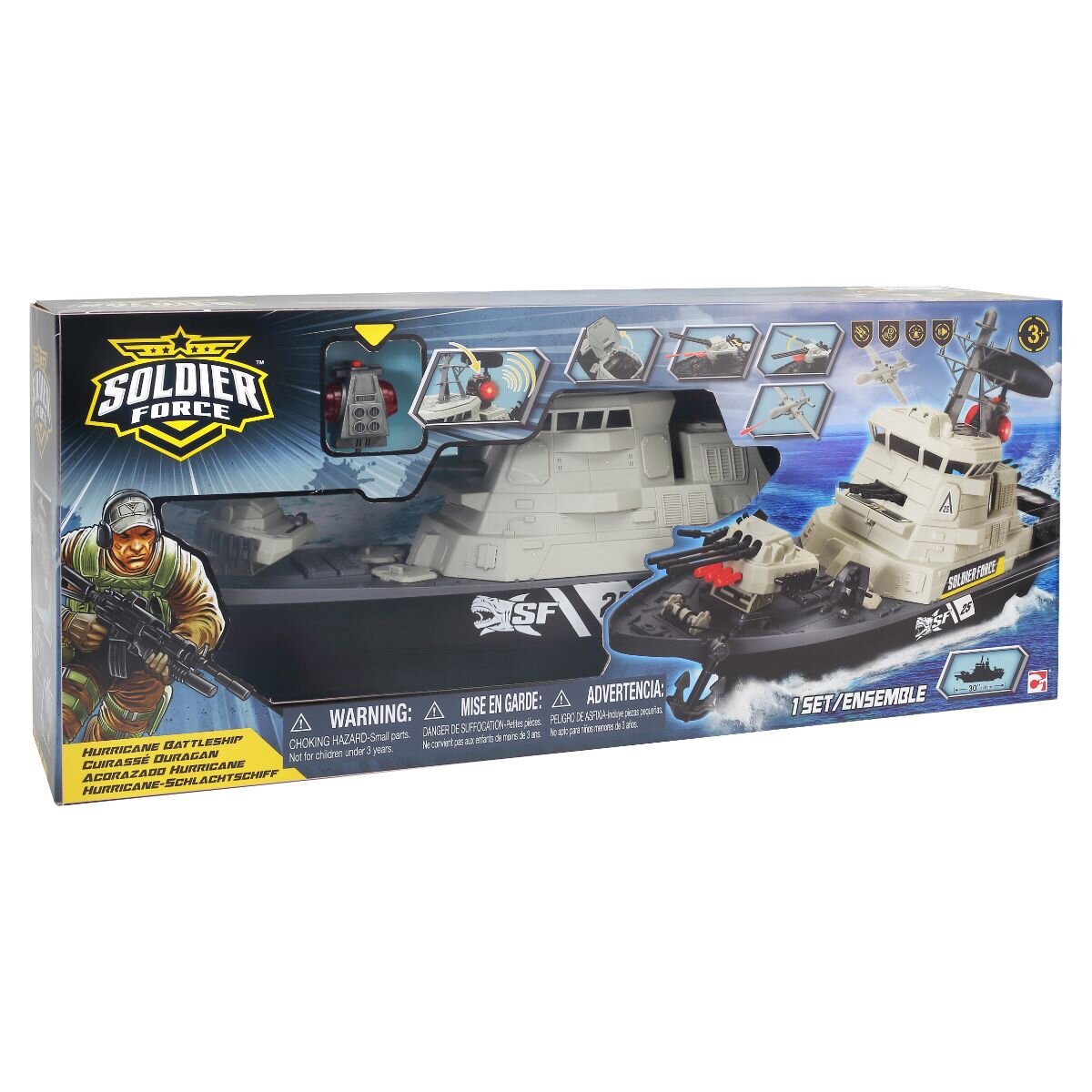 Soldier Force Set nava de lupta cu 2 figurine soldati
