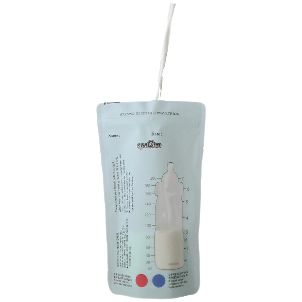 SPECTRA Pungi stocare lapte matern cu fermoar 30 buc