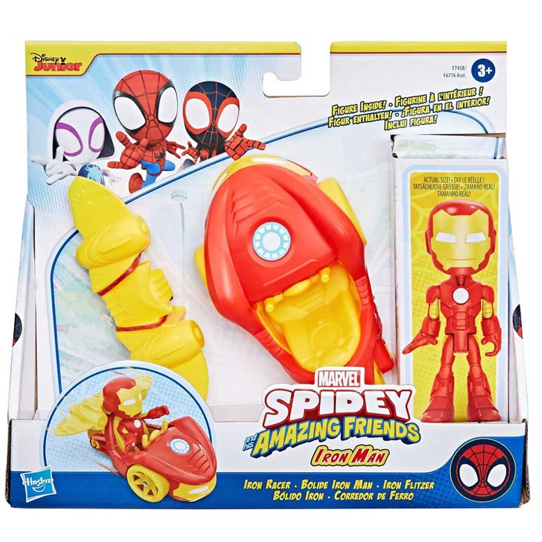 Spidey and His Amazing Friends Figurina cu vehicul Iron Man F74585